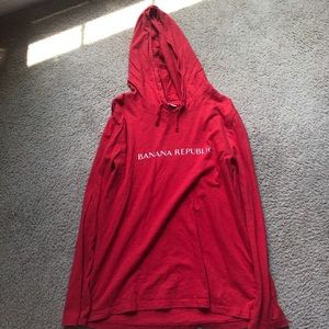 Orange Hooded Banana Republic Pullover